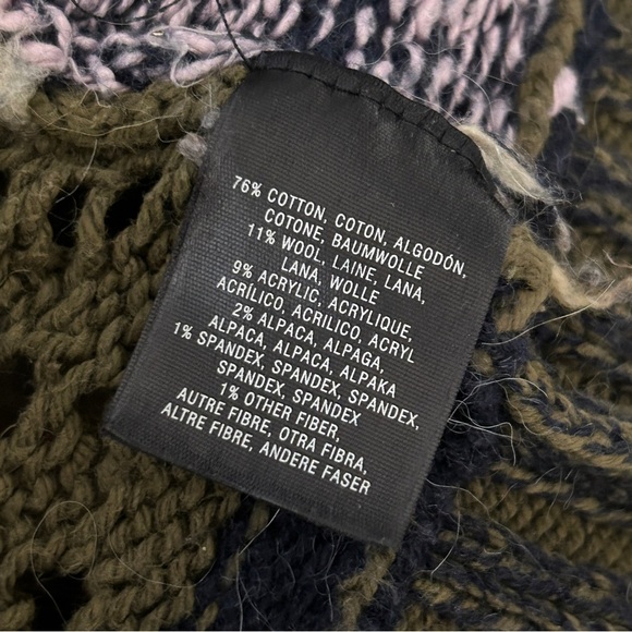 Anthropologie Sleeping On Snow Open Front Cardigan Sweater Cotton Wool Alpaca S - Picture 6 of 12